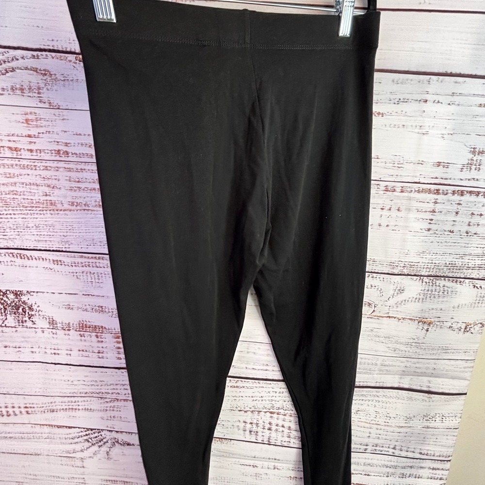 Minimalist Basic Leggings Esmara Size M 8/10 Black Cotton Elastane Stretch New - Picture 8 of 9